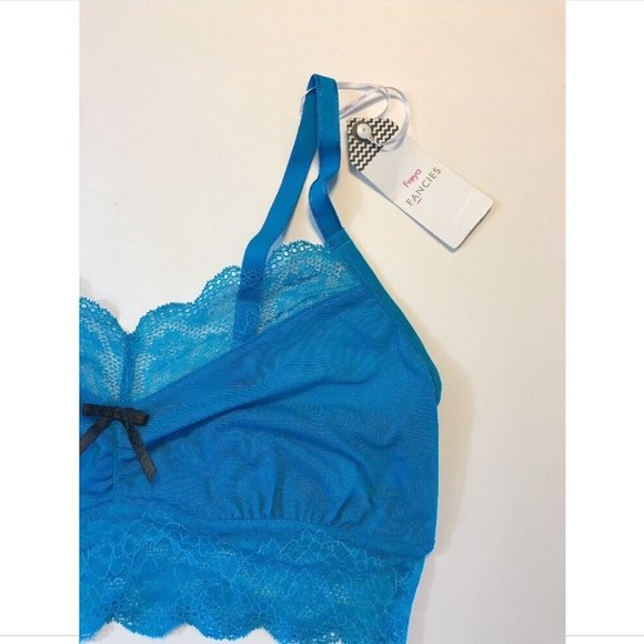 NWT FREYA 'Fancies' Lace Trim Bralette in Electric Blue [SZ Medium ]‎ #C639 - Picture 5 of 9